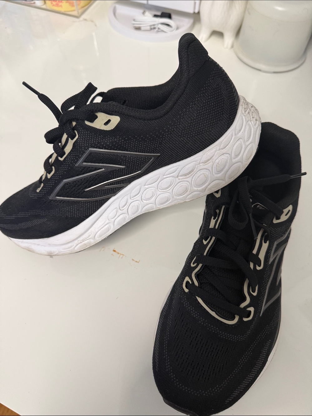 New Balance Black and White Women's Running Sneakers